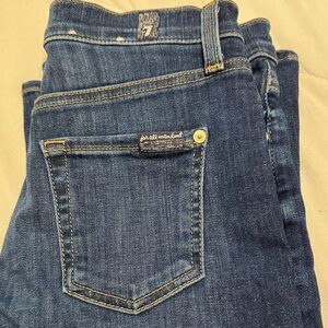7 For All Mankind Women's Dark Blue Skinny Jeans